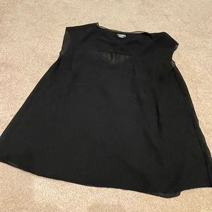 Aerie V-neck Black Sheer Blouse